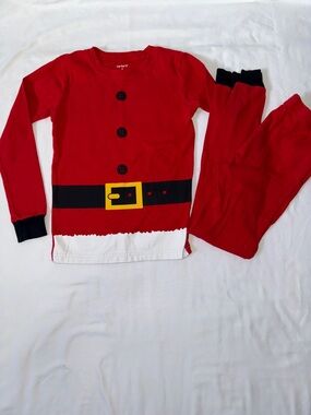 Carter's Red Santa Belt Holiday Pajama Set